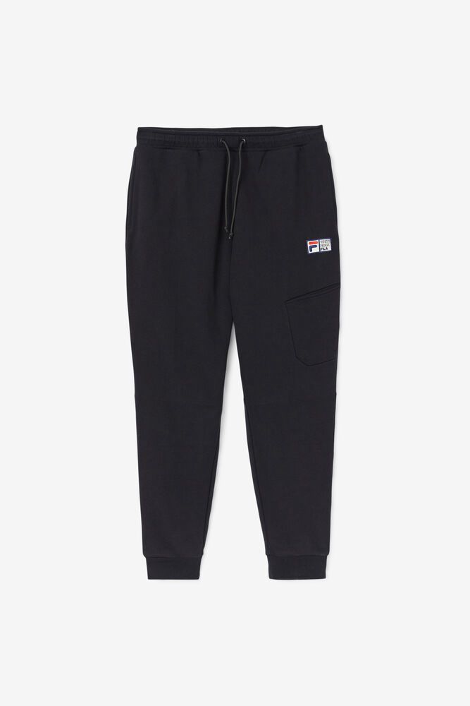 Fila Pants Mens Black Danube Jogger - Ireland 58726-RIQZ